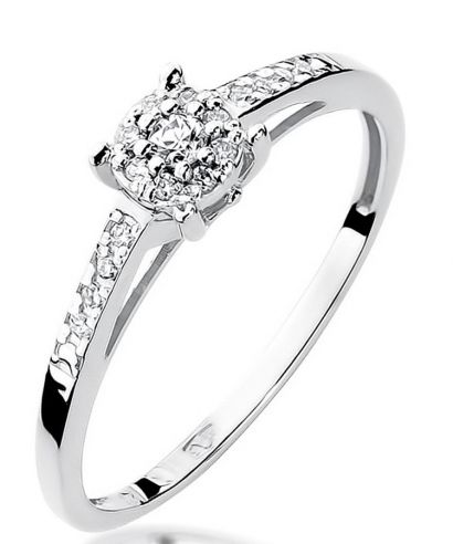 Bonore - Fehér Arany 585 - Gyémánt 0,04 ct gyűrű