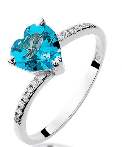 Bonore - Fehér Arany 585 - Topáz 1,2 ct gyűrű