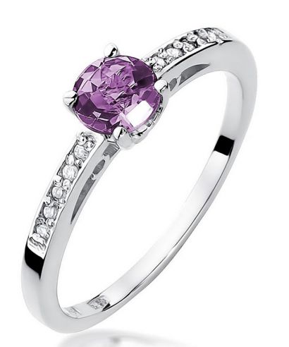 Bonore - Fehér Arany 585 - Ametiszt 0,5 ct gyűrű