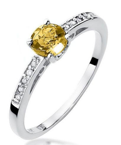 Bonore - Fehér Arany 585 - Citrin 0,5 ct gyűrű