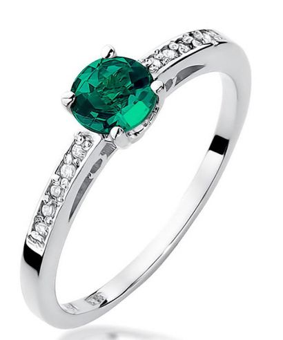 Bonore - Fehér Arany 585 - Smaragd 0,5 ct gyűrű