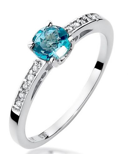 Bonore - Fehér Arany 585 - Topáz 0,5 ct gyűrű