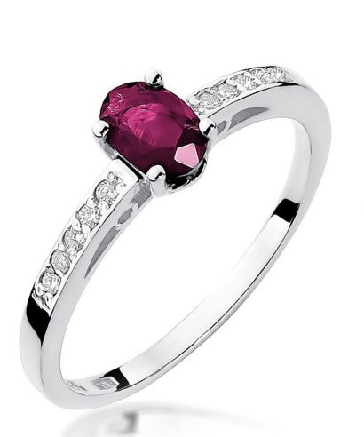 Bonore - Fehér Arany 585 - Rubin 0,6 ct gyűrű