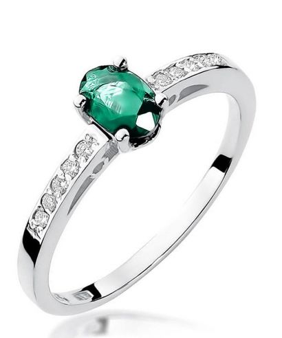 Bonore - Fehér Arany 585 - Smaragd 0,4 ct gyűrű