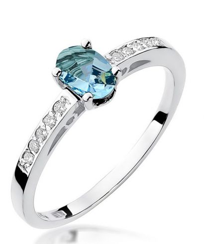 Bonore - Fehér Arany 585 - Topáz 0,5 ct gyűrű