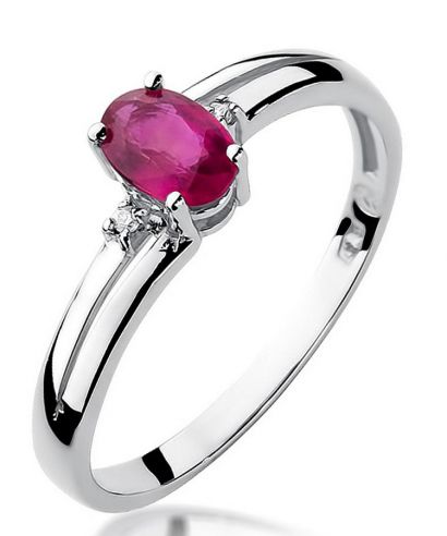 Bonore - Fehér Arany 585 - Rubin 0,6 ct gyűrű