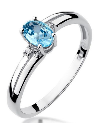 Bonore - Fehér Arany 585 - Topáz 0,5 ct gyűrű