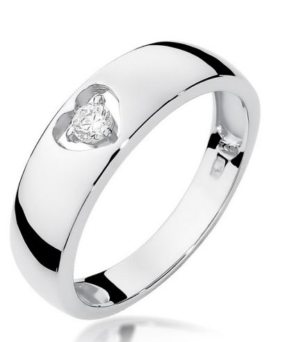 Bonore - Fehér Arany 585 - Gyémánt 0,1 ct gyűrű