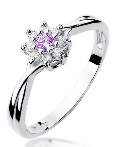 Bonore - Fehér Arany 585 - Ametiszt 0,1 ct gyűrű