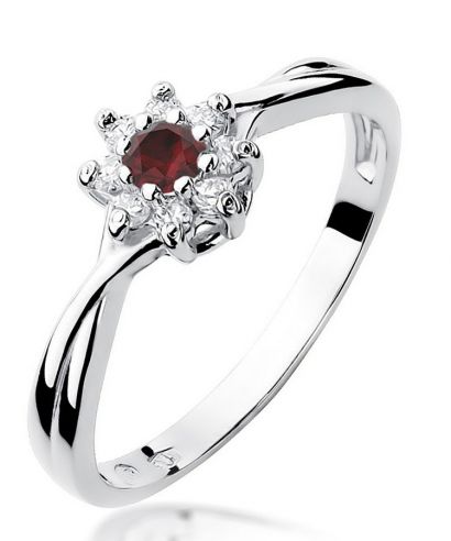 Bonore - Fehér Arany 585 - Rubin 0,15 ct gyűrű