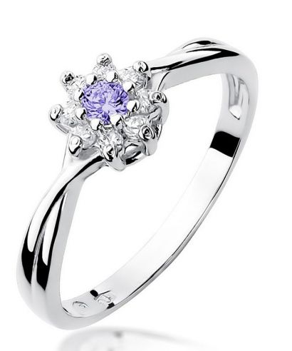 Bonore - Fehér Arany 585 - Tanzanit 0,1 ct gyűrű