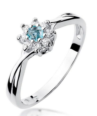 Bonore - Fehér Arany 585 - Topáz 0,15 ct gyűrű