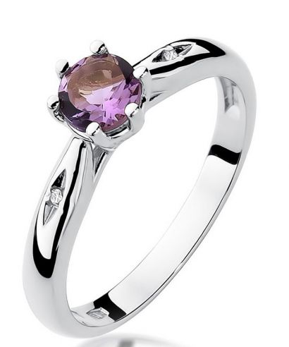 Bonore - Fehér Arany 585 - Ametiszt 0,5 ct gyűrű