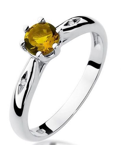 Bonore - Fehér Arany 585 - Citrin 0,5 ct gyűrű