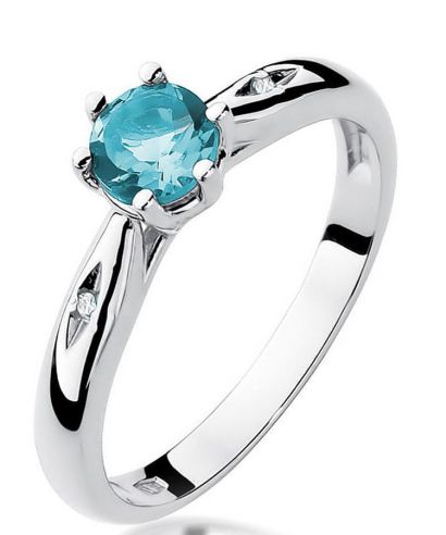 Bonore - Fehér Arany 585 - Smaragd 0,5 ct gyűrű