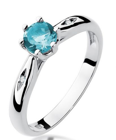 Bonore - Fehér Arany 585 - Topáz 0,5 ct gyűrű