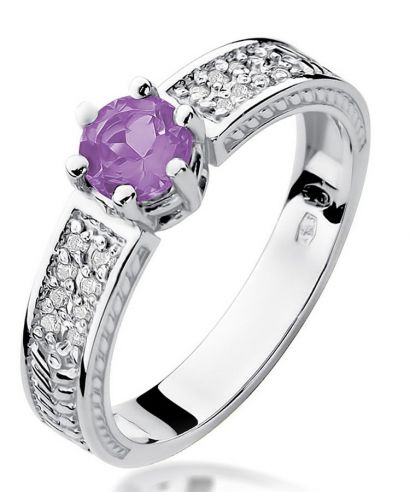 Bonore - Fehér Arany 585 - Ametiszt 0,5 ct gyűrű