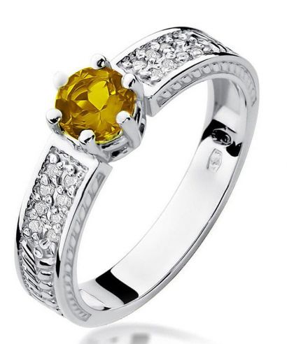 Bonore - Fehér Arany 585 - Citrin 0,5 ct gyűrű