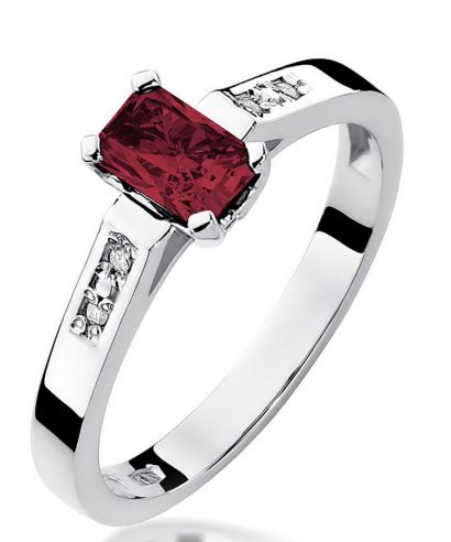 Bonore - Fehér Arany 585 - Rubin 0,8 ct gyűrű