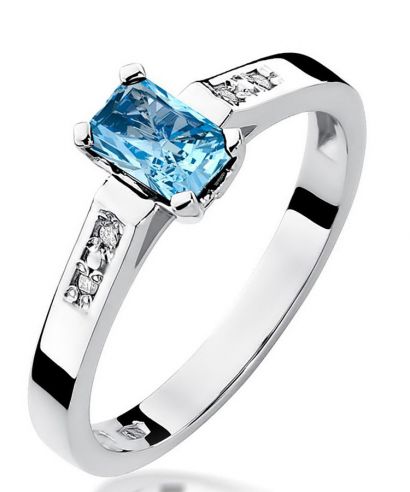 Bonore - Fehér Arany 585 - Topáz 0,6 ct gyűrű