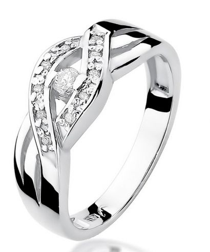 Bonore - Fehér Arany 585 - Gyémánt 0,05 ct gyűrű