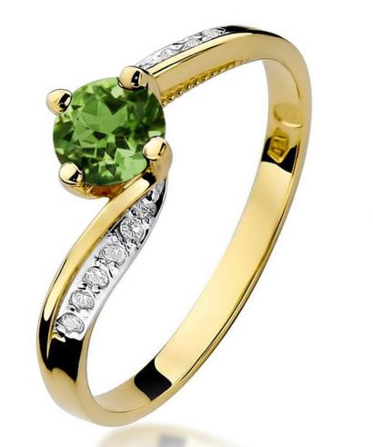 Bonore - Arany 585 - Olivin 0,6 ct gyűrű