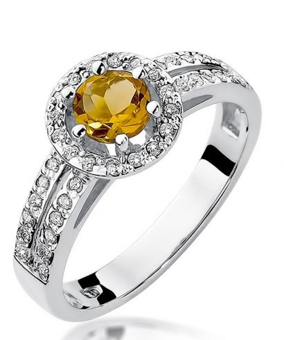 Bonore - Fehér Arany 585 - Citrin 0,5 ct gyűrű