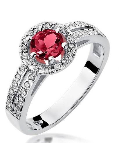 Bonore - Fehér Arany 585 - Rubin 0,6 ct gyűrű