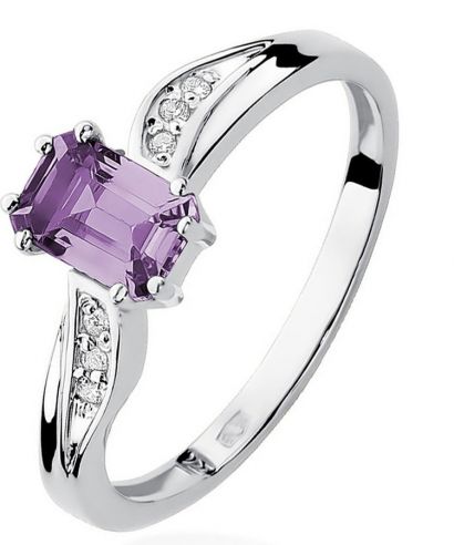 Bonore - Fehér Arany 585 - Ametiszt 0,5 ct gyűrű