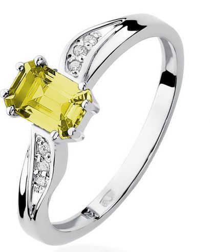 Bonore - Fehér Arany 585 - Citrin 0,6 ct gyűrű