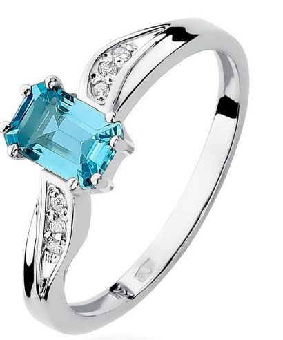 Bonore - Fehér Arany 585 - Topáz 0,65 ct gyűrű