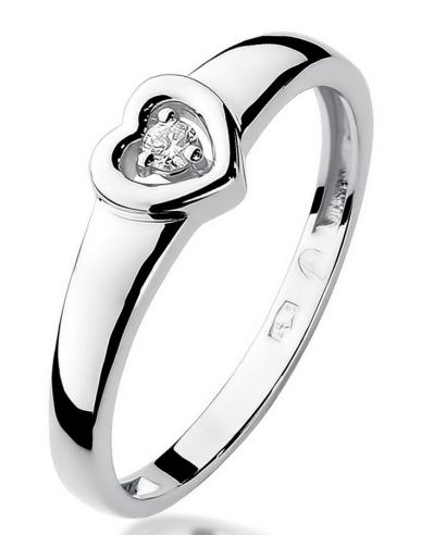 Bonore - Fehér Arany 585 - Gyémánt 0,04 ct gyűrű