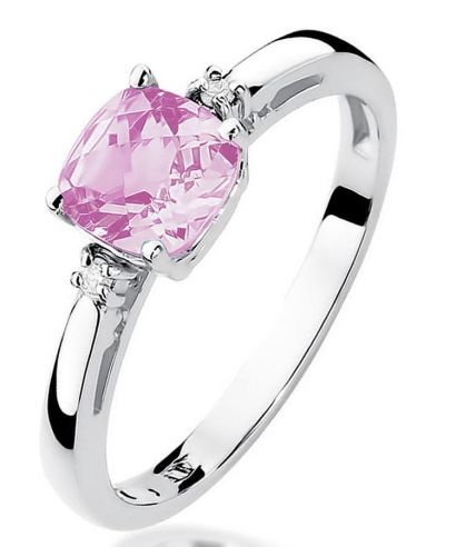 Bonore - Fehér Arany 585 - Rózsaszínű Topáz 1,1 ct gyűrű
