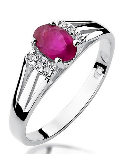 Bonore - Fehér Arany 585 - Rubin 0,6 ct gyűrű