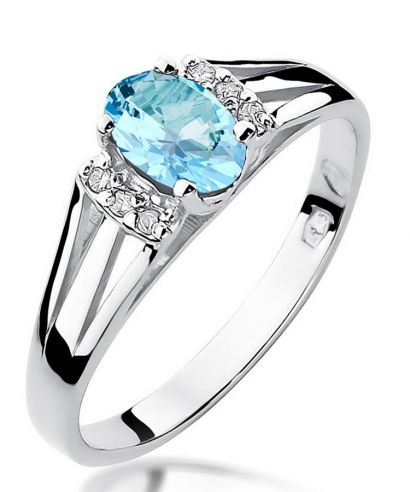 Bonore - Fehér Arany 585 - Topáz 0,5 ct gyűrű