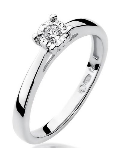 Bonore - Fehér Arany 585 - Gyémánt 0,08 ct gyűrű