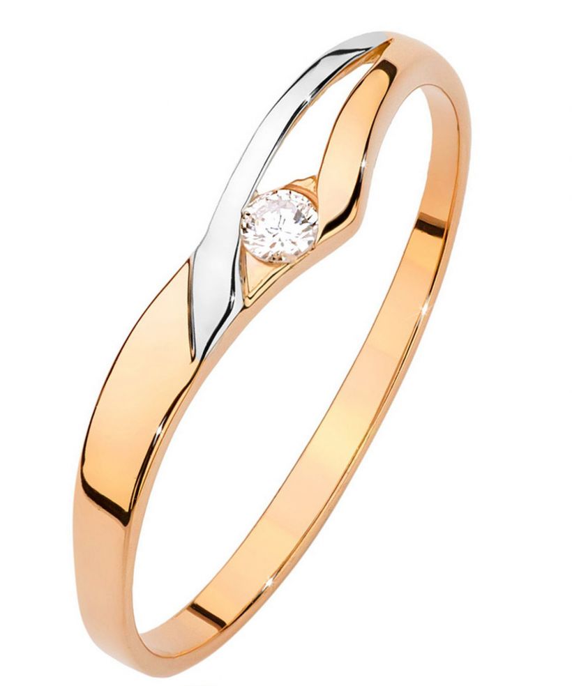 Bonore - Rózsaszín Arany 585 - Gyémánt 0,04 ct gyűrű