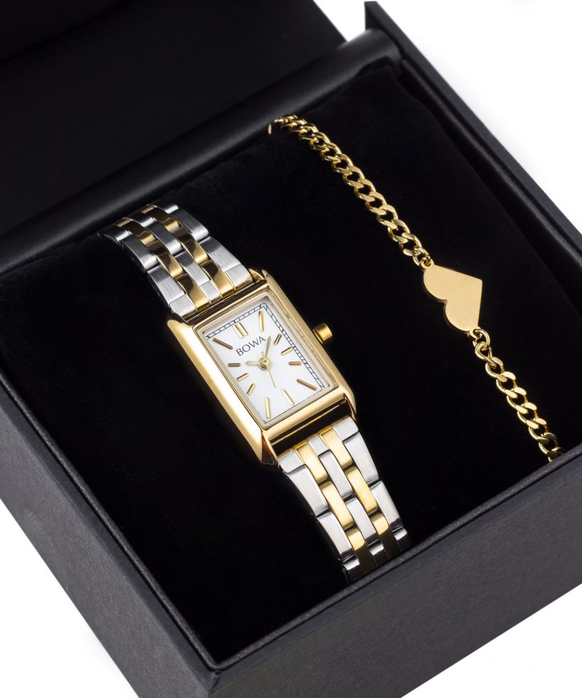 BOWA Paris White Silver-Gold Steel 20 Gift Set női karóra