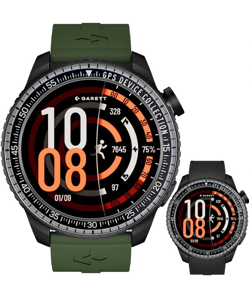 Garett Compass Black SET férfi okosóra