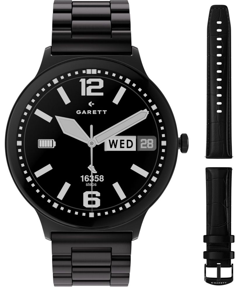 Garett Quantum Glow Black SET férfi okosóra