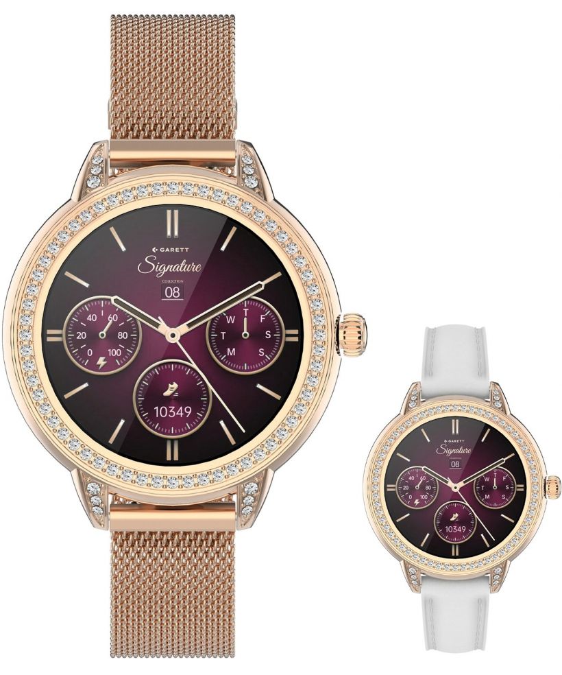Garett Signature Stella Rose Gold Mesh SET női okosóra