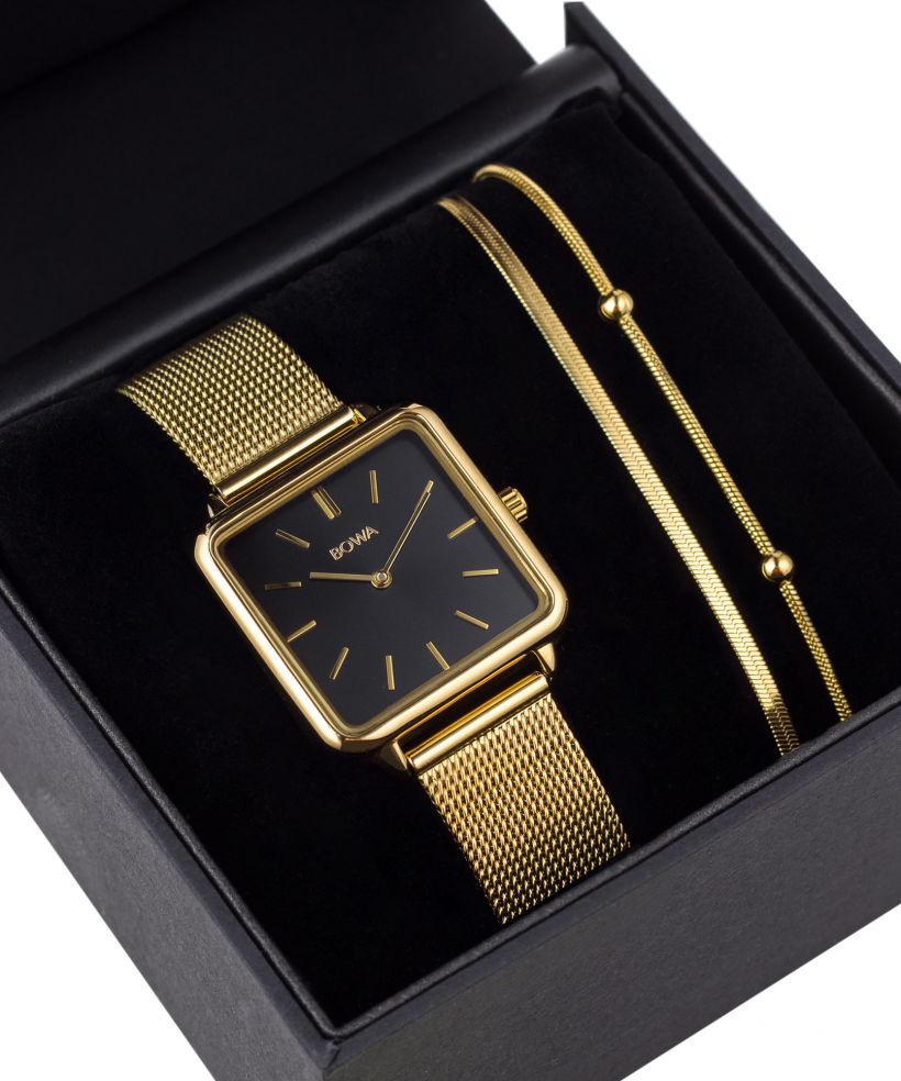 BOWA Vienna Black Gold Mesh 29 Gift Set női karóra