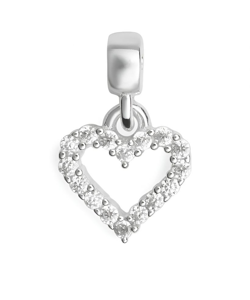 Daniel Wellington Heart Contour Crystal Charm Silver medál