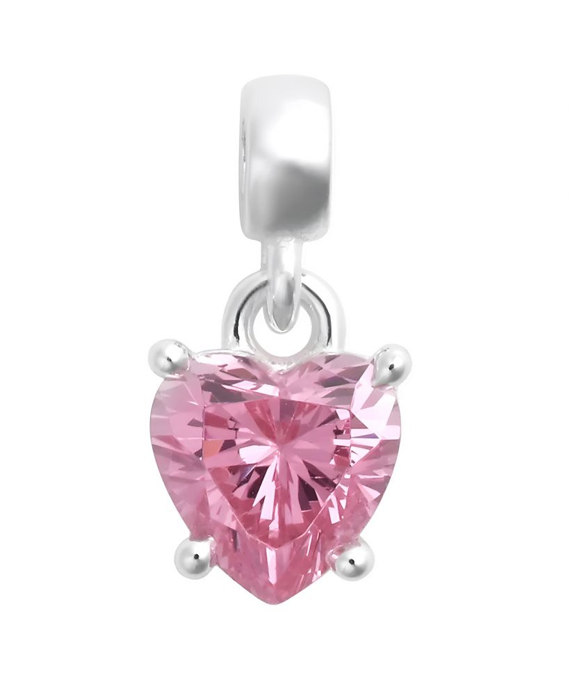 Daniel Wellington Heart Pink Crystal Charm Silver medál
