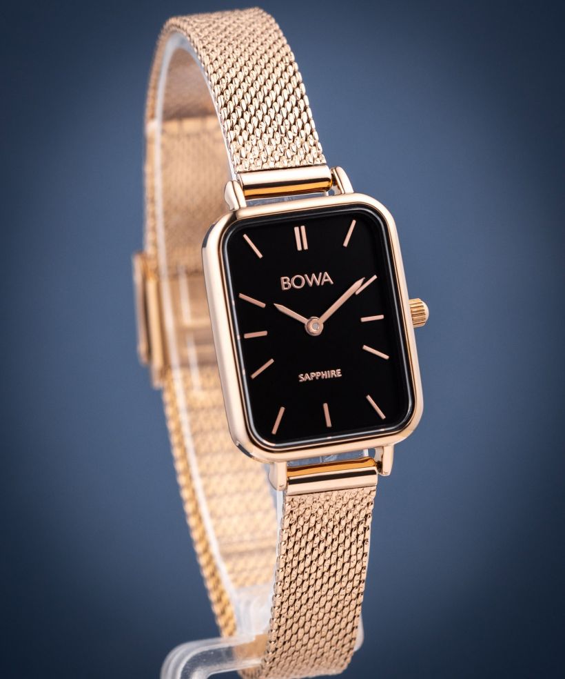BOWA Dubai Black Rose-Gold Mesh 20 női karóra