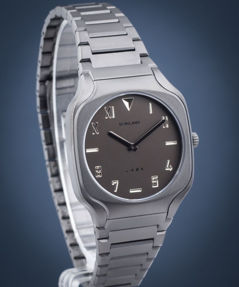 D1 Milano Volcanic Gray Square Bracelet unisex karóra
