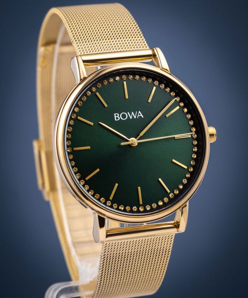 BOWA Rio Green-Gold Mesh 38 női karóra