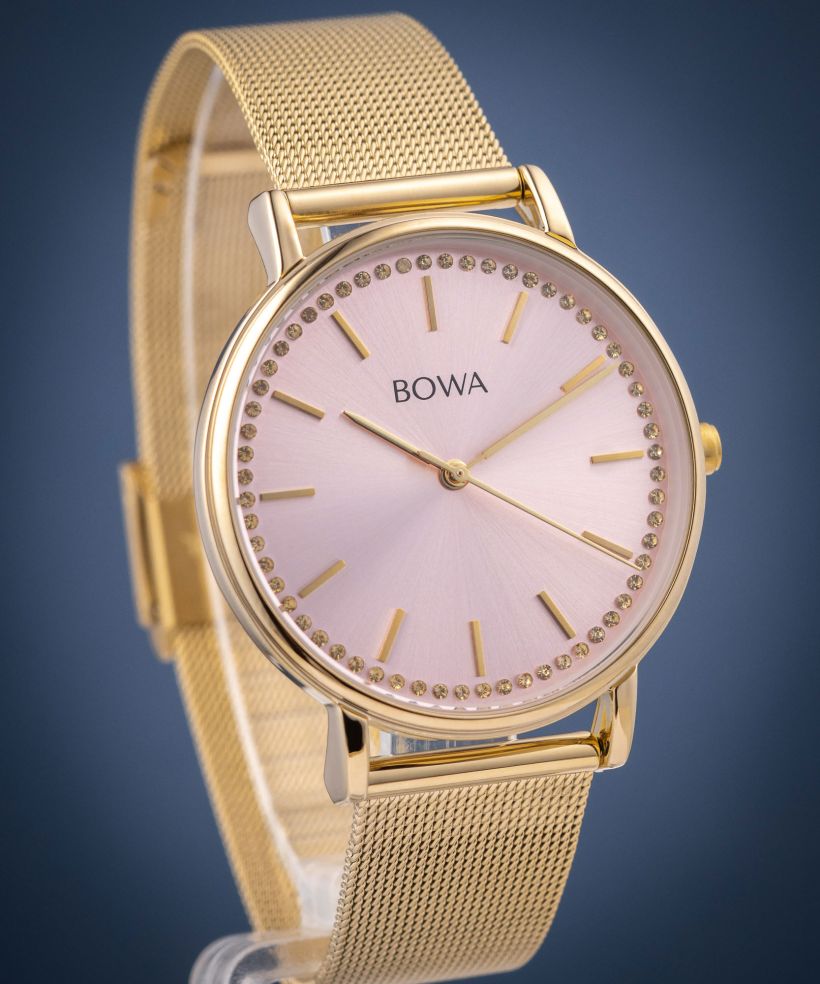 BOWA Rio Rose-Gold Gold Mesh 38 női karóra