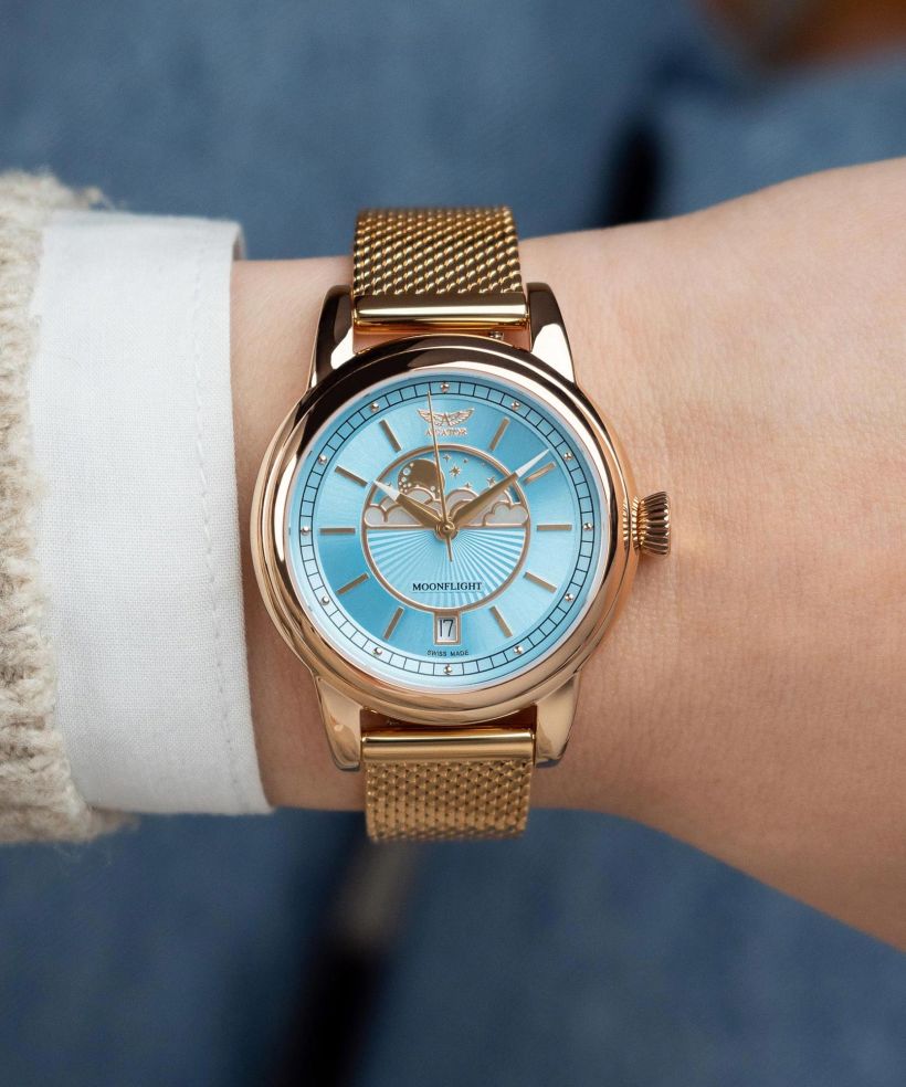 Aviator Moonflight Ice Blue Limited Edition női karóra
