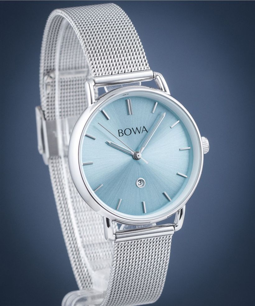BOWA Milan Ice-Blue Silver Mesh 34 női karóra